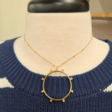 Circle Rhinestone Necklace Jewelry- Necklace PANACHE