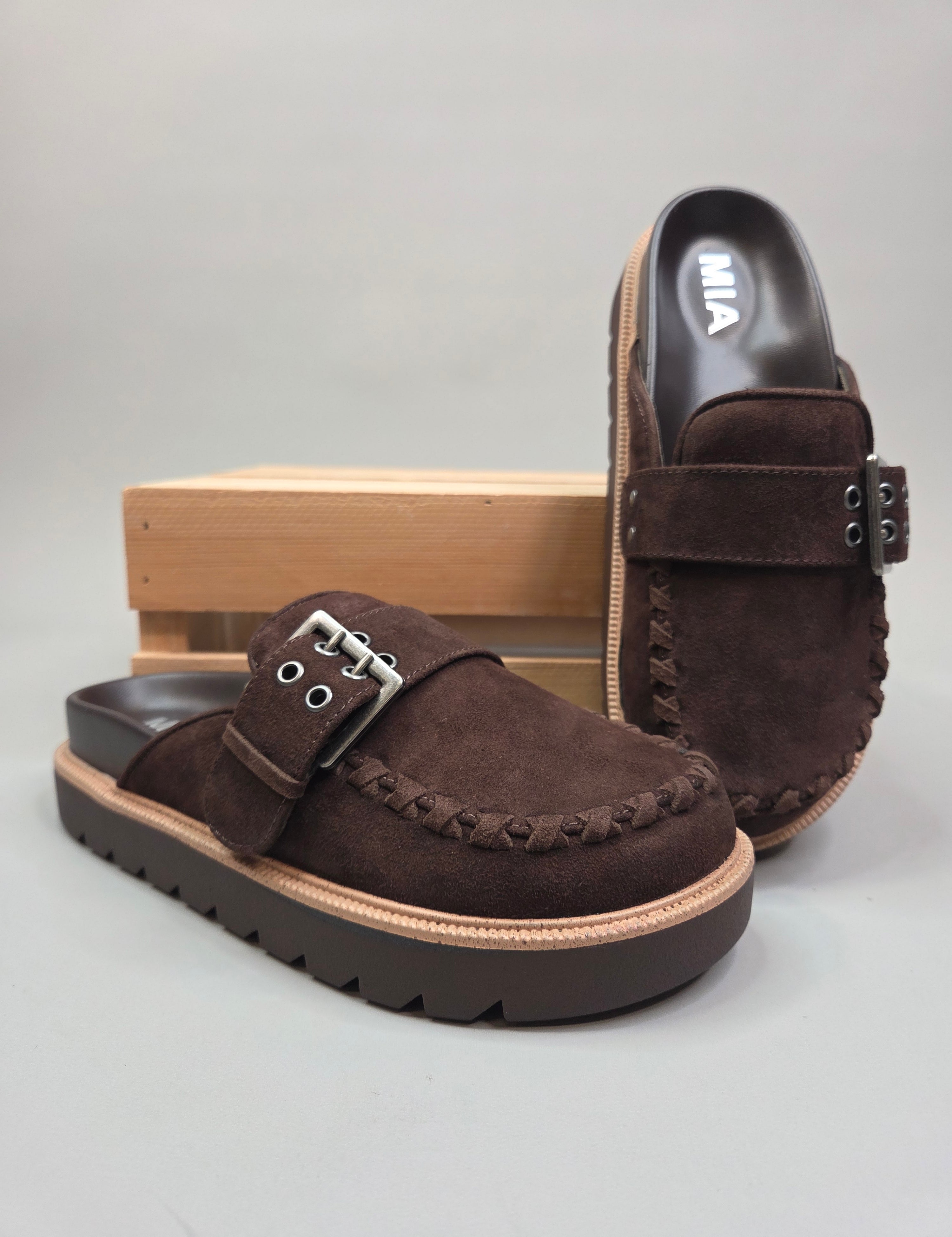 Chocolate Zaina Clog — MIA Shoes - Mules MIA
