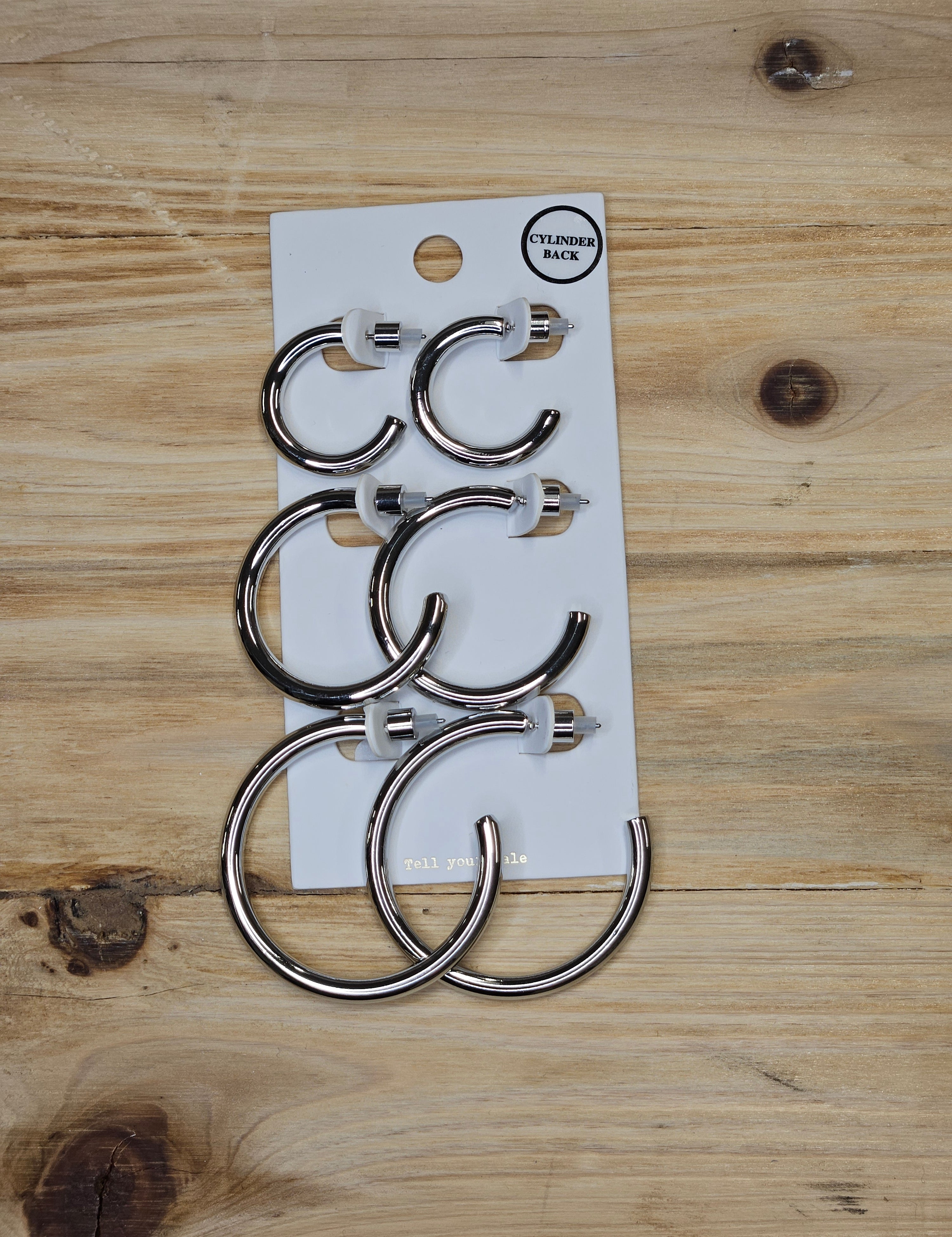 Silver Hoop Set of Earrings Jewelry - Earrings WHAT'S HOT