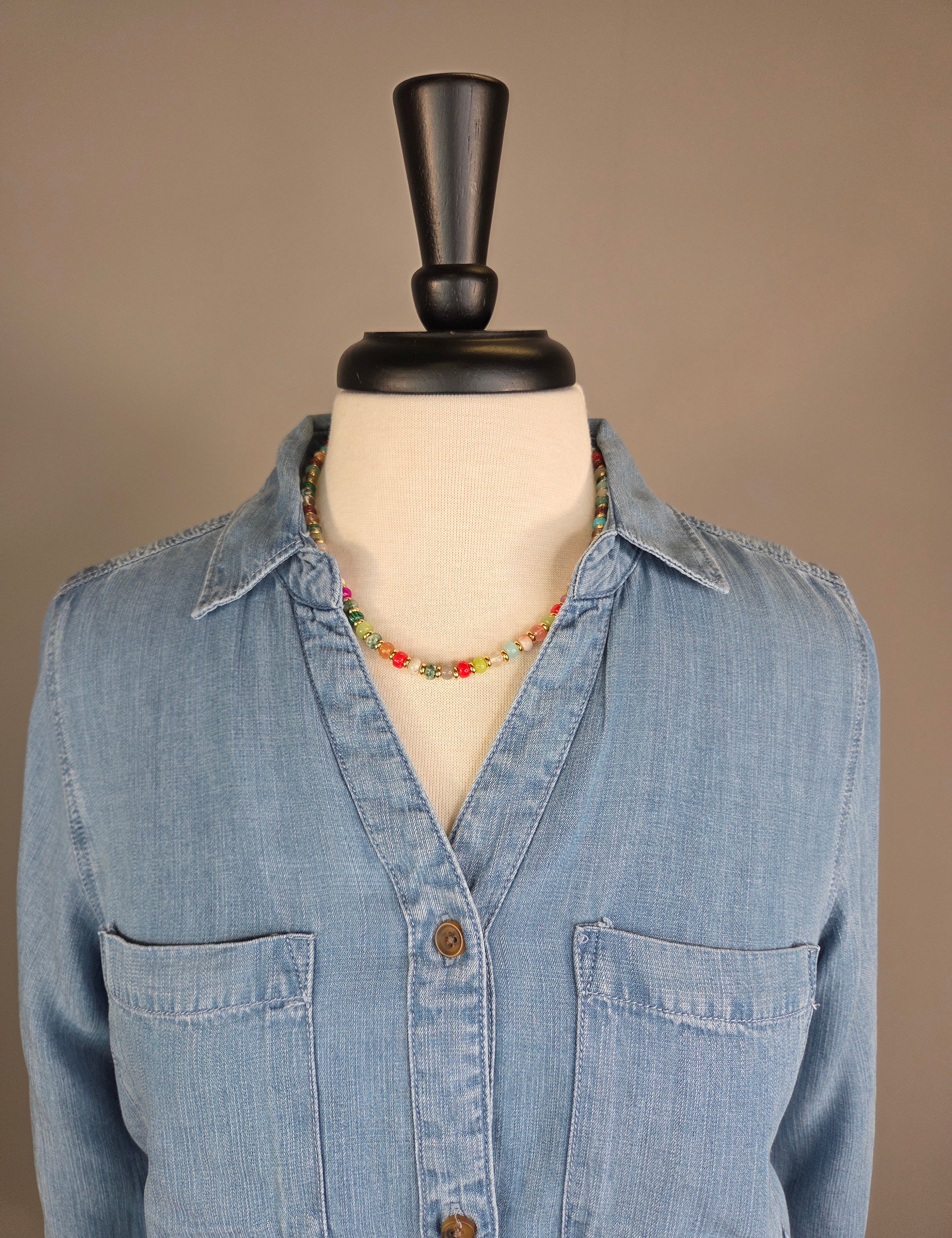 Waterproof Gemstone Glow Jewelry- Necklace Brenda Grands Jewelry