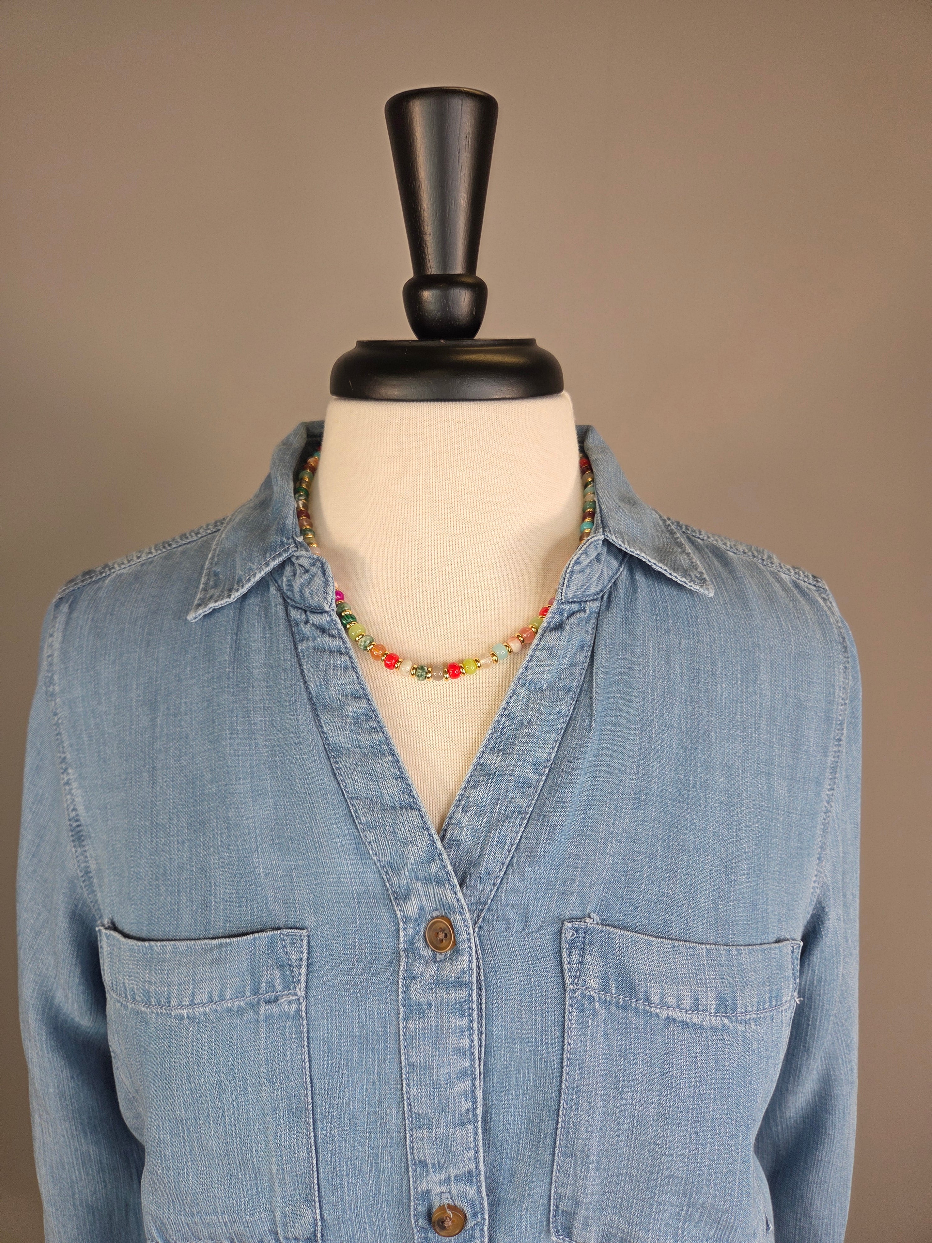 Waterproof Gemstone Glow Jewelry- Necklace Brenda Grands Jewelry