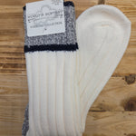 Ivory/Grey/Navy Ragg Crew Socks — World's Softest Accessories - Socks World's Softest