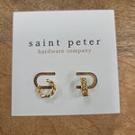 Chain Link Gold Huggies Jewelry - Earrings St. Peter Hardware
