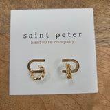 Chain Link Gold Huggies Jewelry - Earrings St. Peter Hardware