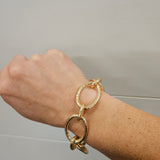 Gold Hammered Open Circle Bracelet Jewelry- Bracelet WHAT'S HOT