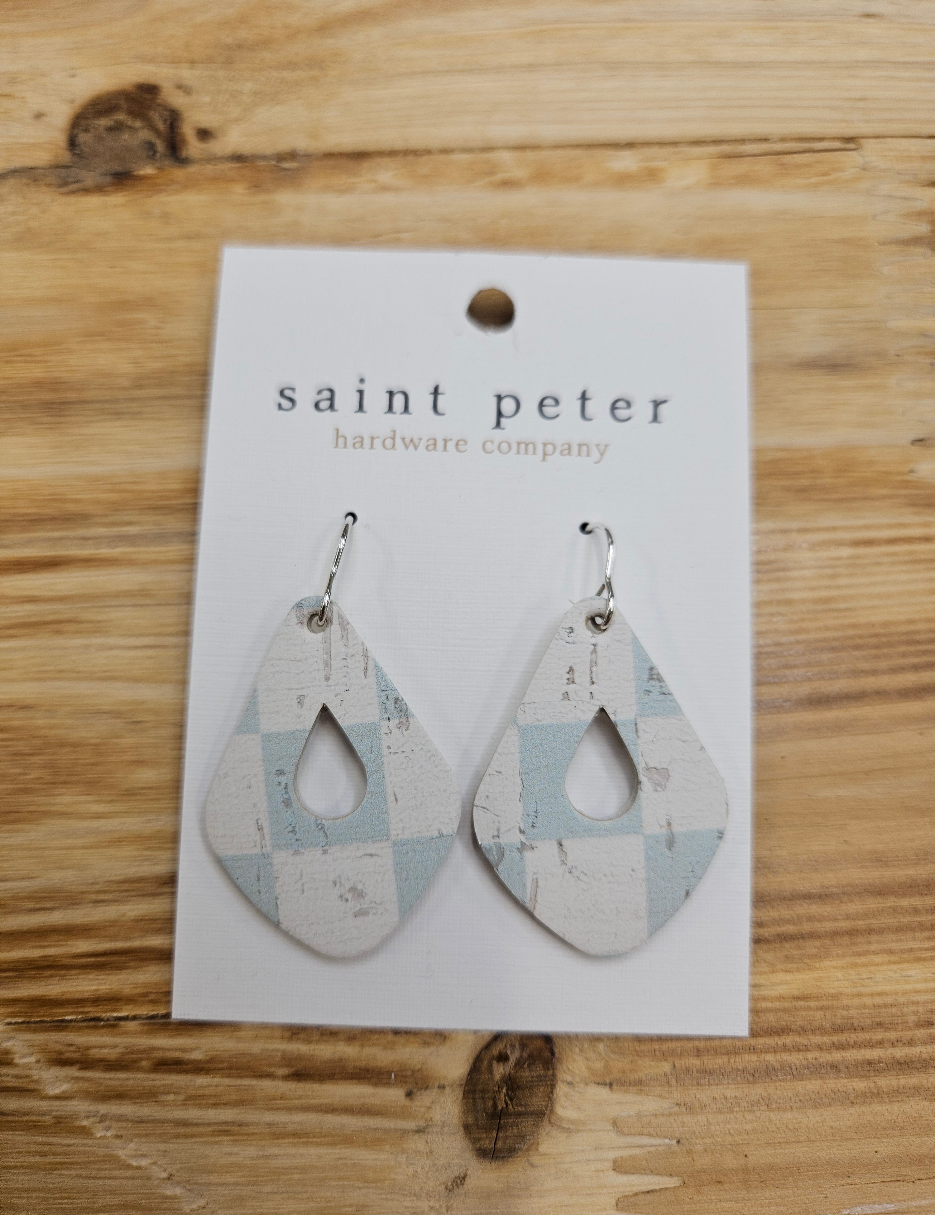 Blue Checkered Earrings Jewelry - Earrings SAINT PETER HARDWARE