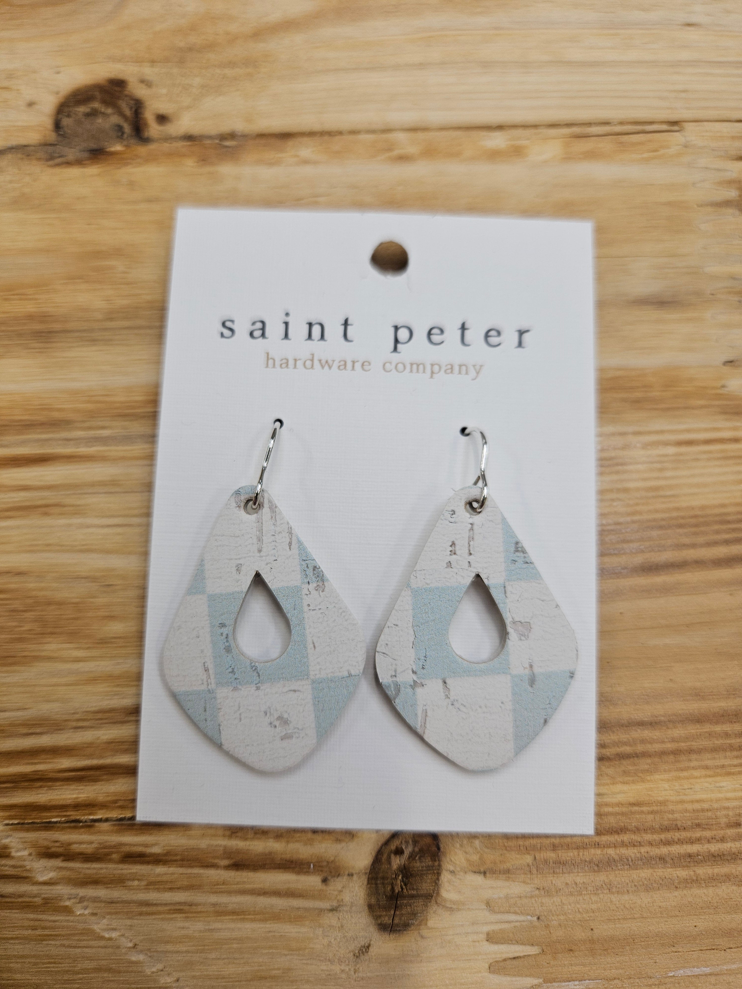 Blue Checkered Earrings Jewelry - Earrings SAINT PETER HARDWARE