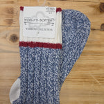 Blue/White/Red Ragg Crew Socks — World's Softest Accessories - Socks World's Softest