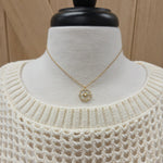 Luxe Gold Iridescent Sunburst Pendant Necklace Jewelry- Necklace PANACHE