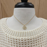 Luxe Gold Iridescent Sunburst Pendant Necklace Jewelry- Necklace PANACHE
