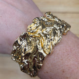 Gold Hammered Bracelet