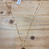 Gold Chain Multi Toggle Necklace