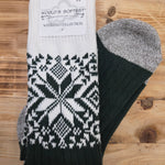Green & Ivory Chenille Crew Socks — World's Softest Accessories - Socks World's Softest