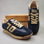 Jogger- Navy Gold Sneaker Shoes - Sneaker Back 70
