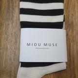 Cream/Black Striped Socks