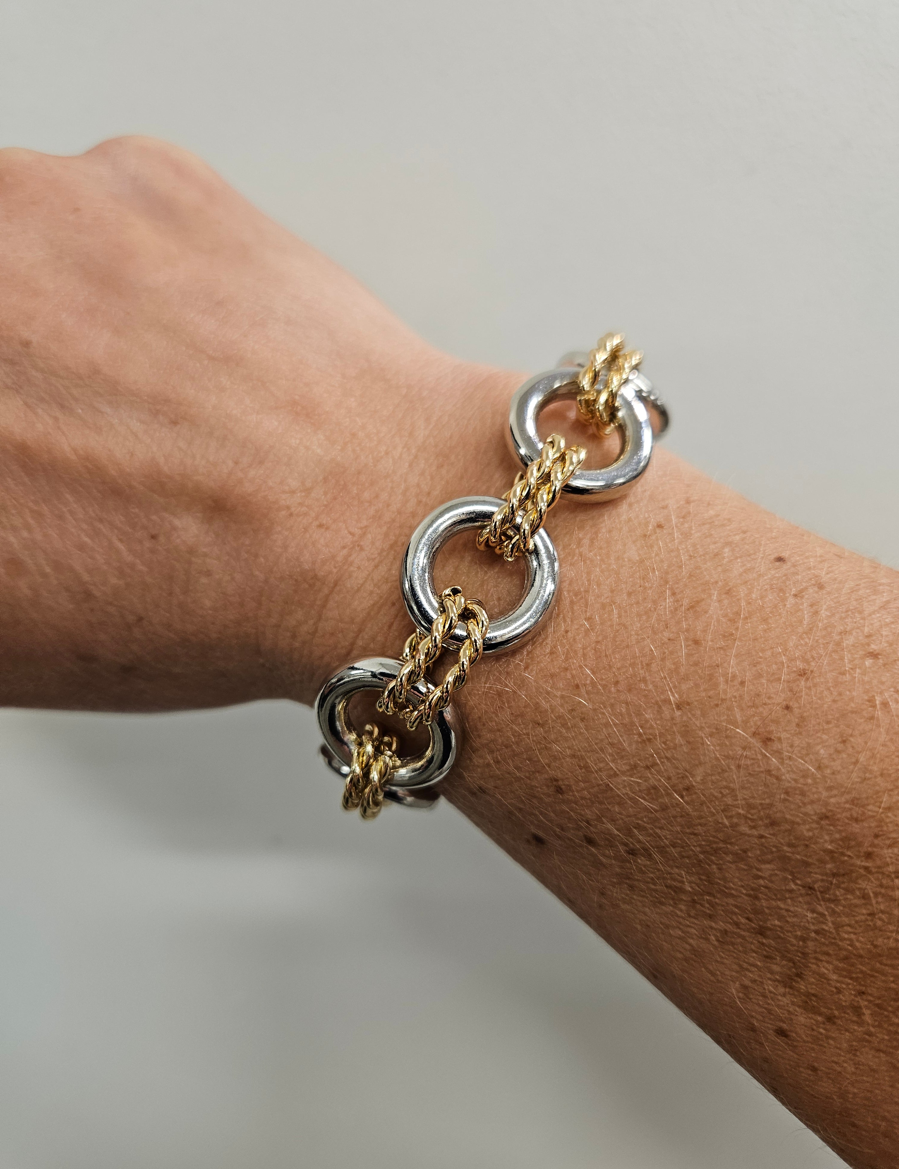 Gold & Silver Two Tone Bracelet Jewelry- Bracelet WHAT'S HOT