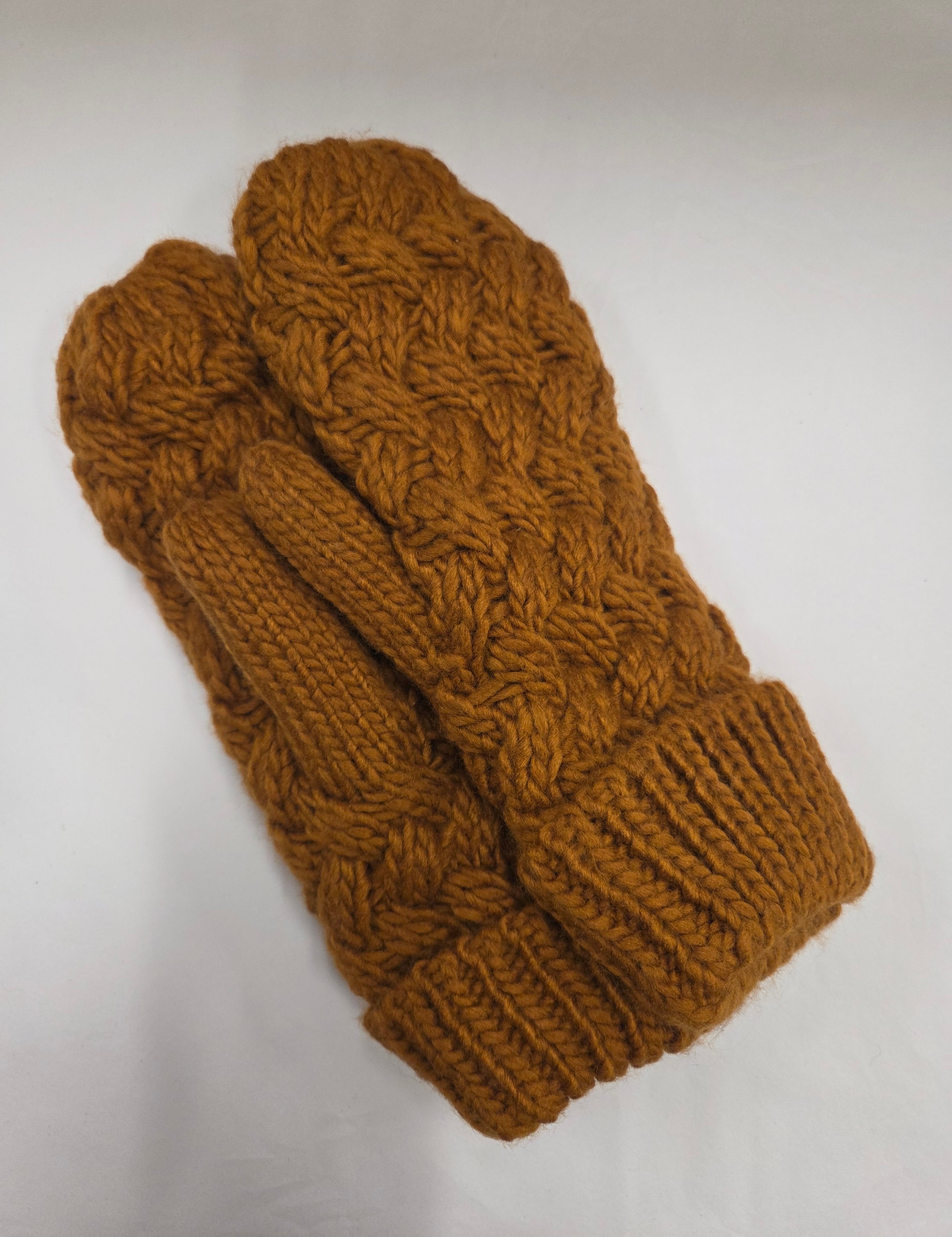Rust Knit Mittens Accessories - Hat PANACHE