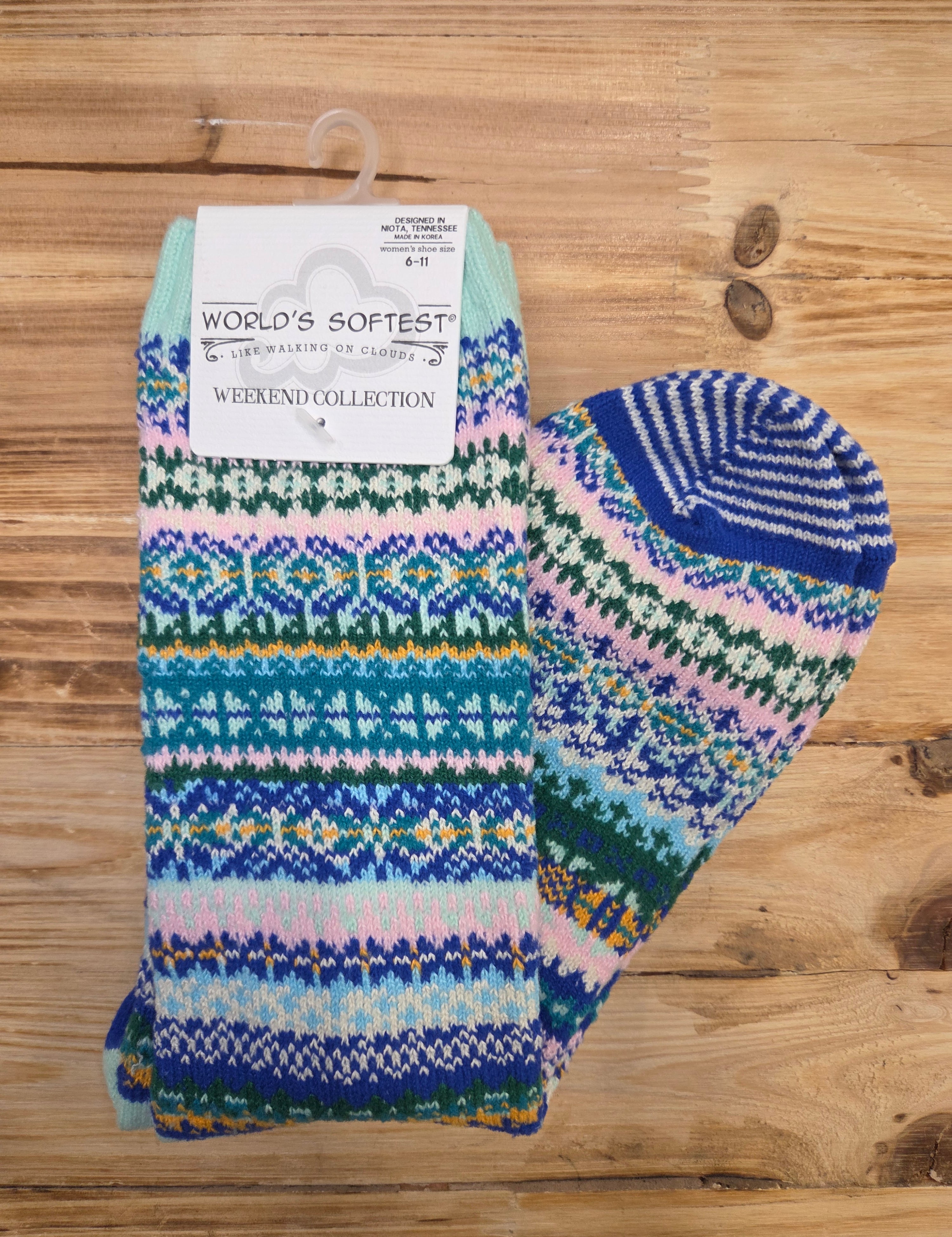 Mint Nordic Crew Socks — World's Softest Accessories - Socks World's Softest
