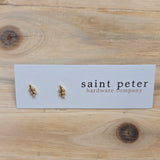 Leaf Diamond Stud Earrings