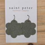 Dusty Olive Hexafoil Earrings