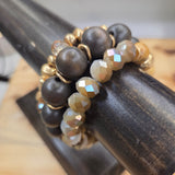 Brown Bead Bracelet Set
