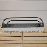 White Toolbox Tin Home- Decor PD HOME & GARDEN