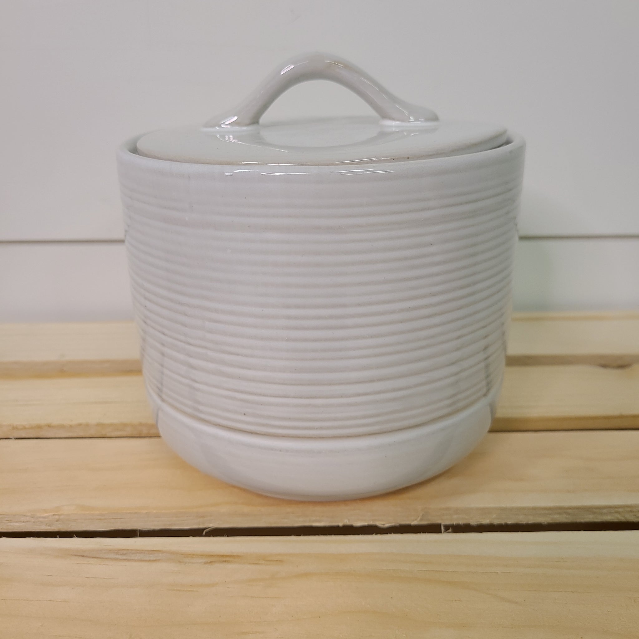 White Canister w/ Lid