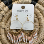 Pink Seed Bead Earrings Jewelry - Earrings WHAT'S HOT