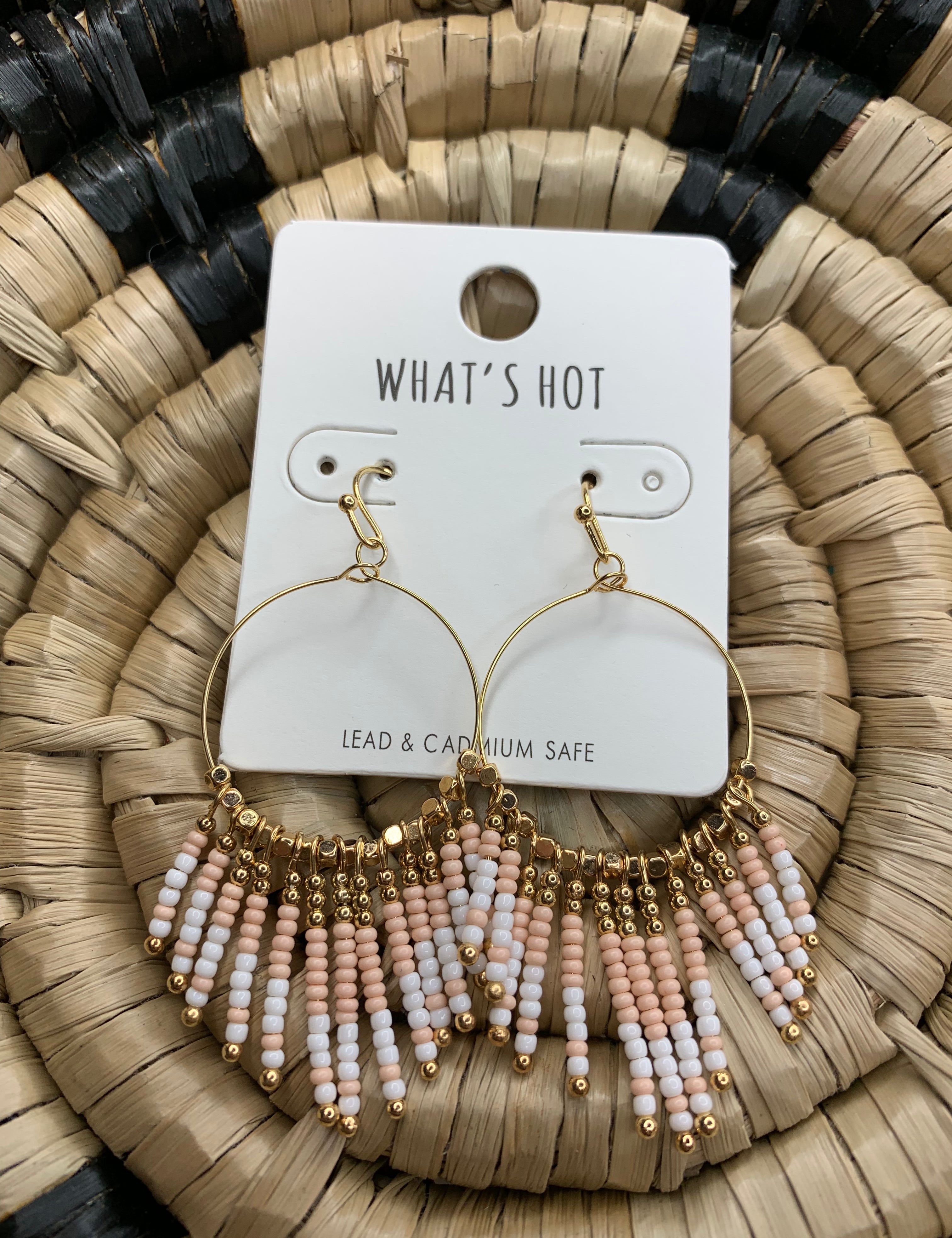 Pink Seed Bead Earrings Jewelry - Earrings WHAT'S HOT