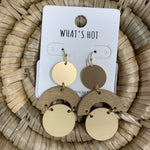 Brown & Cream Wood Earrings Jewelry - Earrings WHAT'S HOT