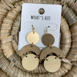 Brown & Cream Wood Earrings Jewelry - Earrings WHAT'S HOT