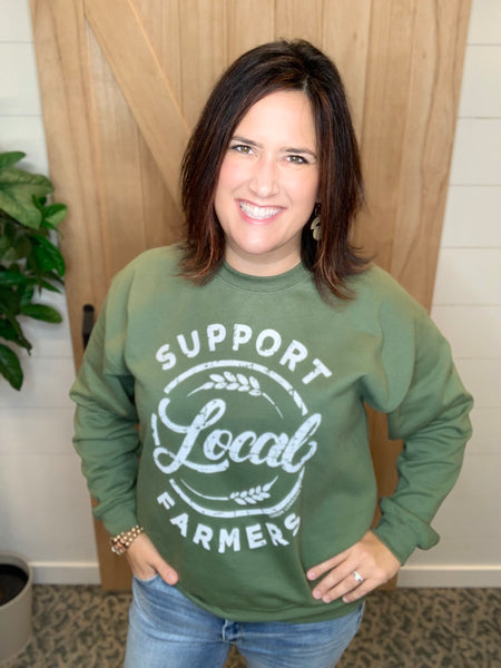 Green Support Local Farmers Sweatshirt