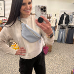 Periwinkle Shiloh Sling/Belt Bag Bags- Purses JOY SUSAN