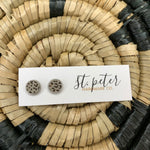 Leather Studs (5 colors) Jewelry - Earrings St. Peter Hardware