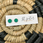 Leather Studs (5 colors) Jewelry - Earrings St. Peter Hardware