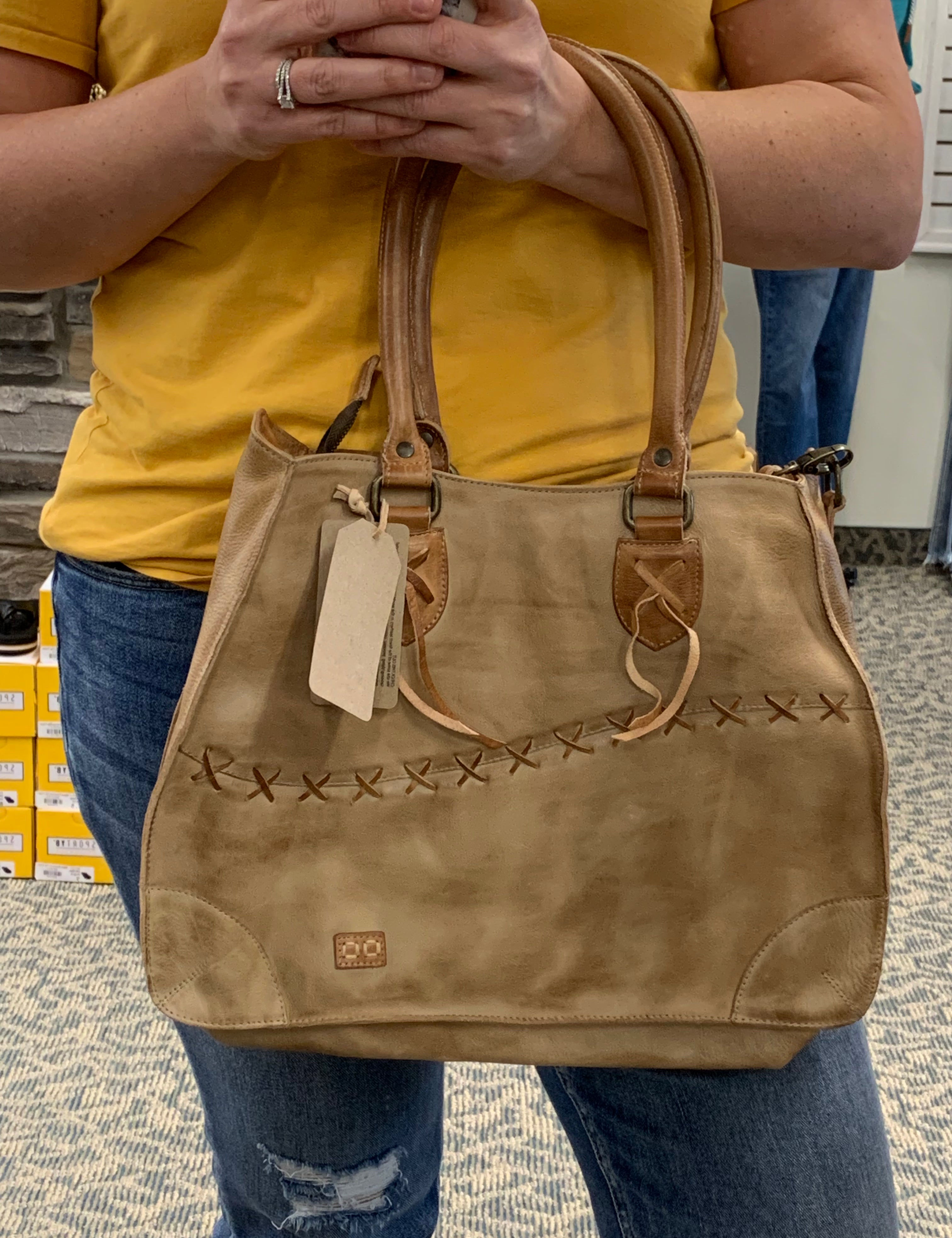 BRUNA (BED STU) Bags- Purses BED STU OATS TAN RUSTIC