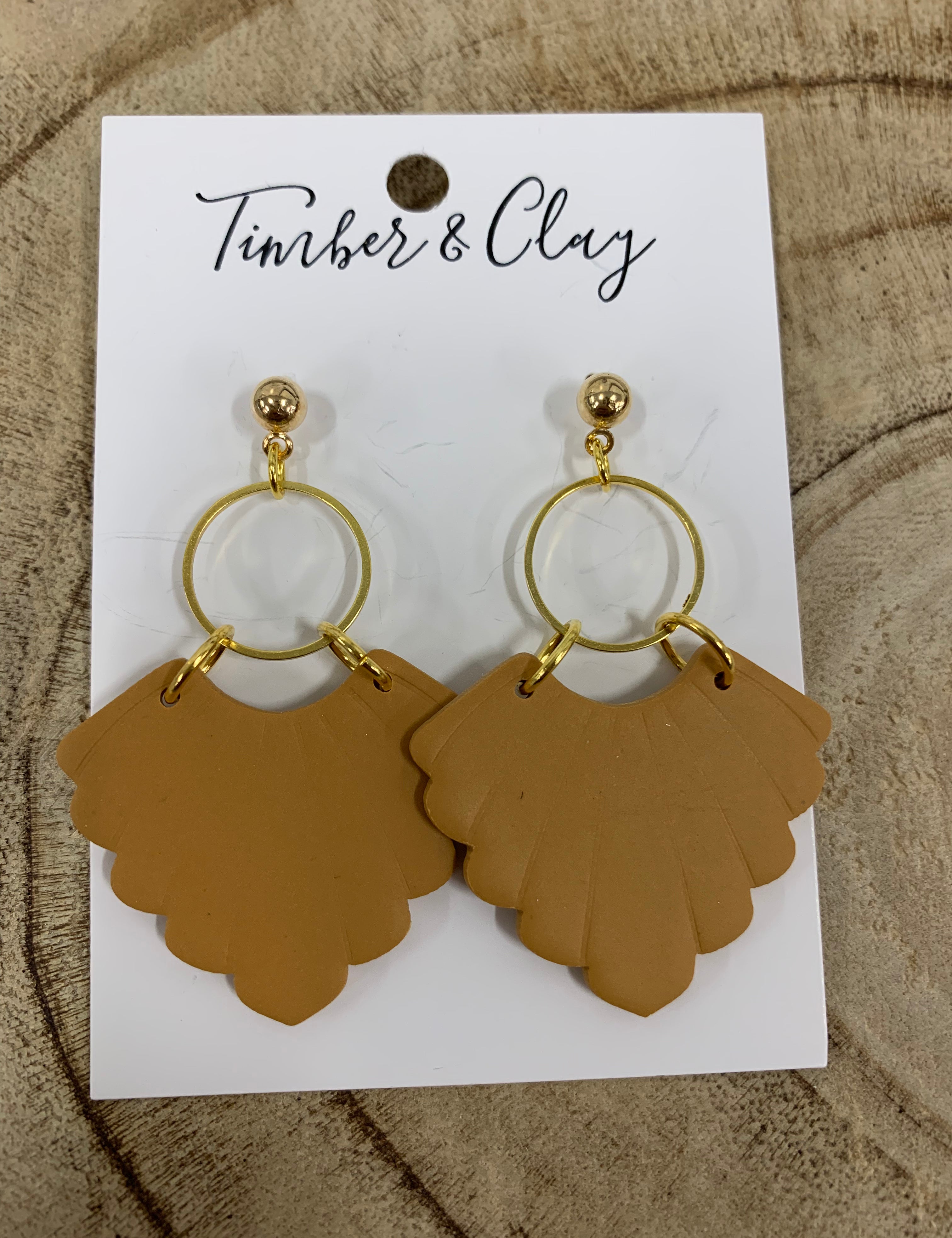 FALL EARRINGS (5 STYLES) Jewelry - Earrings Timber & Clay MUSTARD SCALLOP