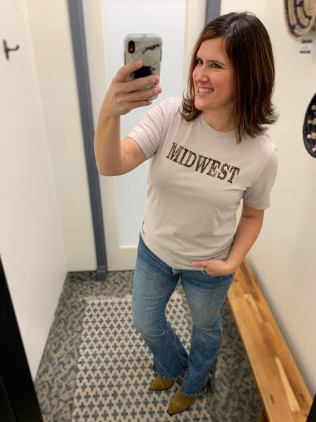 Cool Grey Midwest Graphic T-Shirt