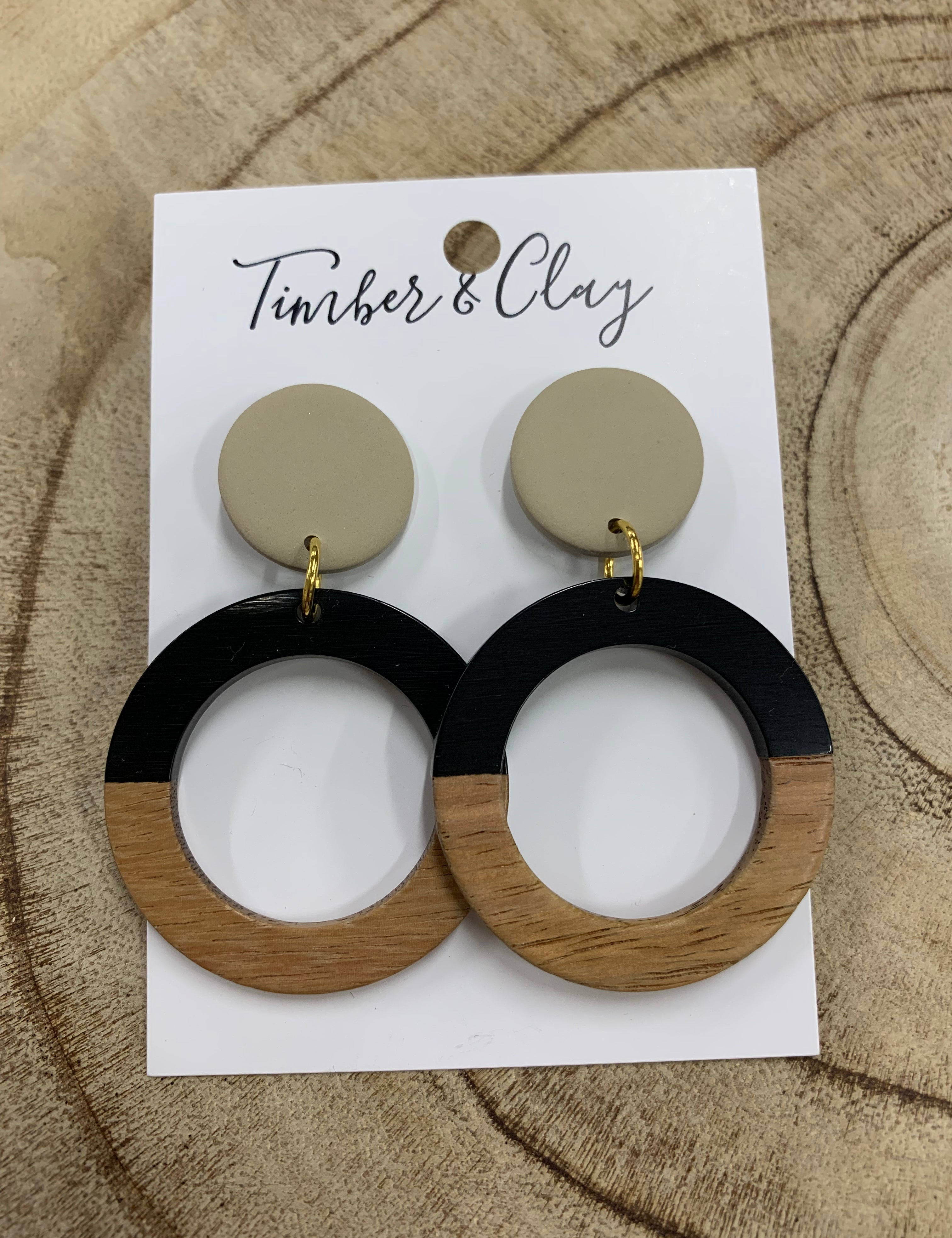 FALL EARRINGS (5 STYLES) Jewelry - Earrings Timber & Clay ROUND WOOD