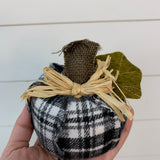 4" plaid pumpkins Home- Decor PD HOME & GARDEN black plaid