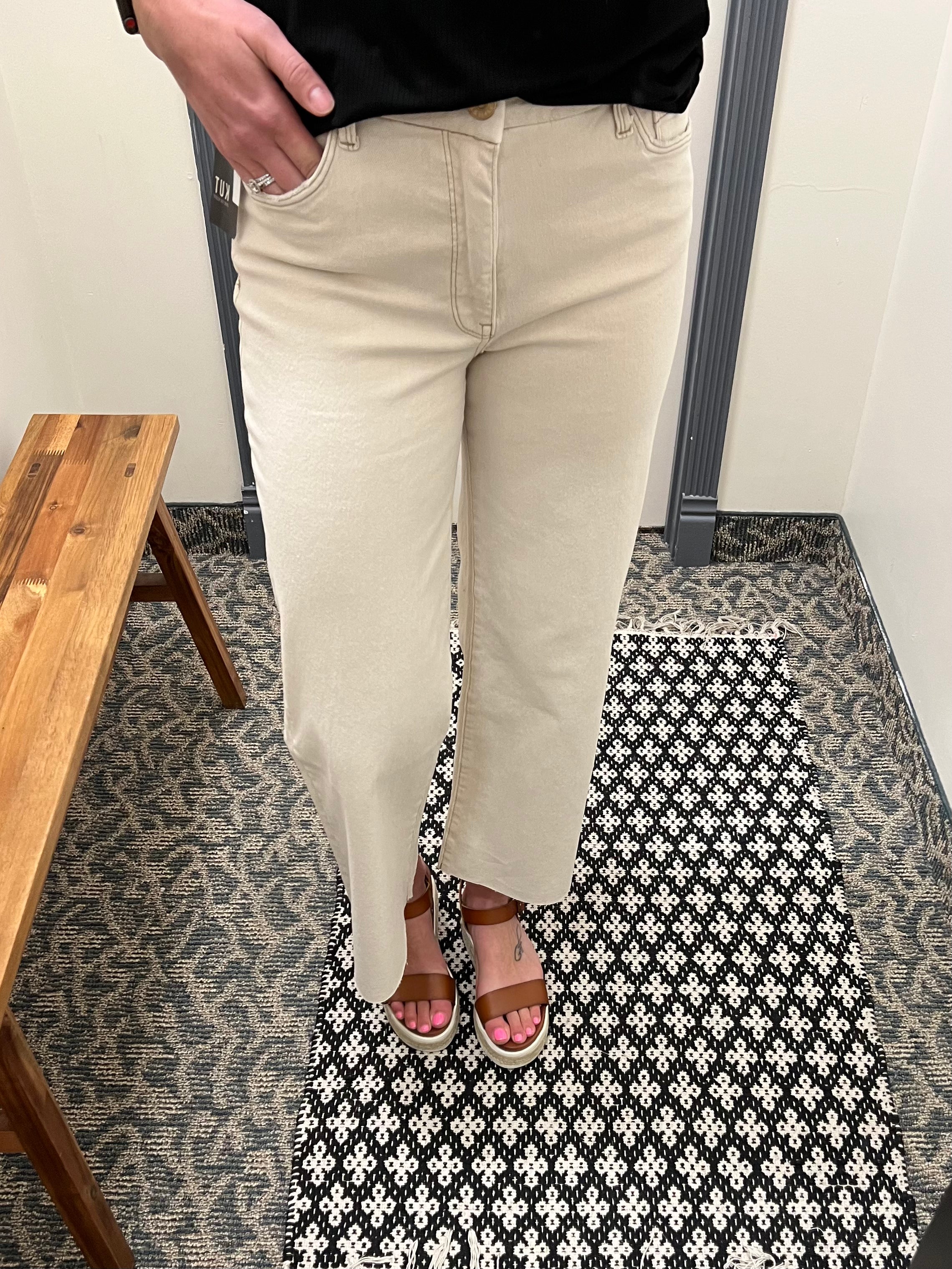 Meg Wide Leg - Ecru (KUT) jeans KUT FROM THE KLOTH