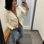 Ivory Maeve Vegan Moto Jacket (KUT) Outerwear- Jackets KUT FROM THE KLOTH