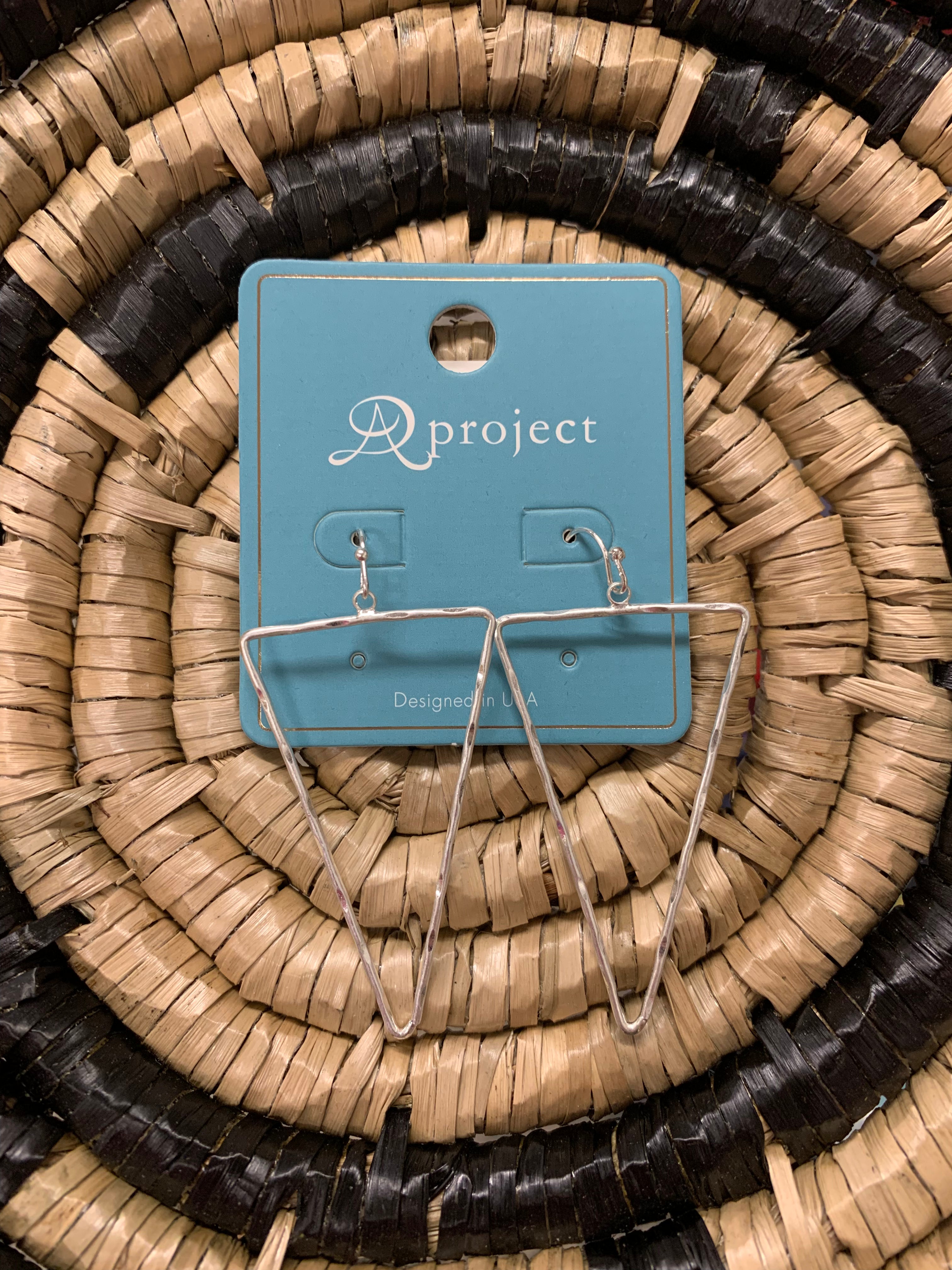 Silver Triangle Earrings Jewelry - Earrings WHAT'S HOT