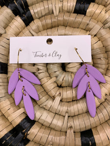 Lavender Leaves Earrings