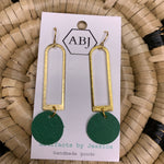 Green Drop w/Gold Earrings Jewelry - Earrings ARTIFACTS JESSICA LYNCH