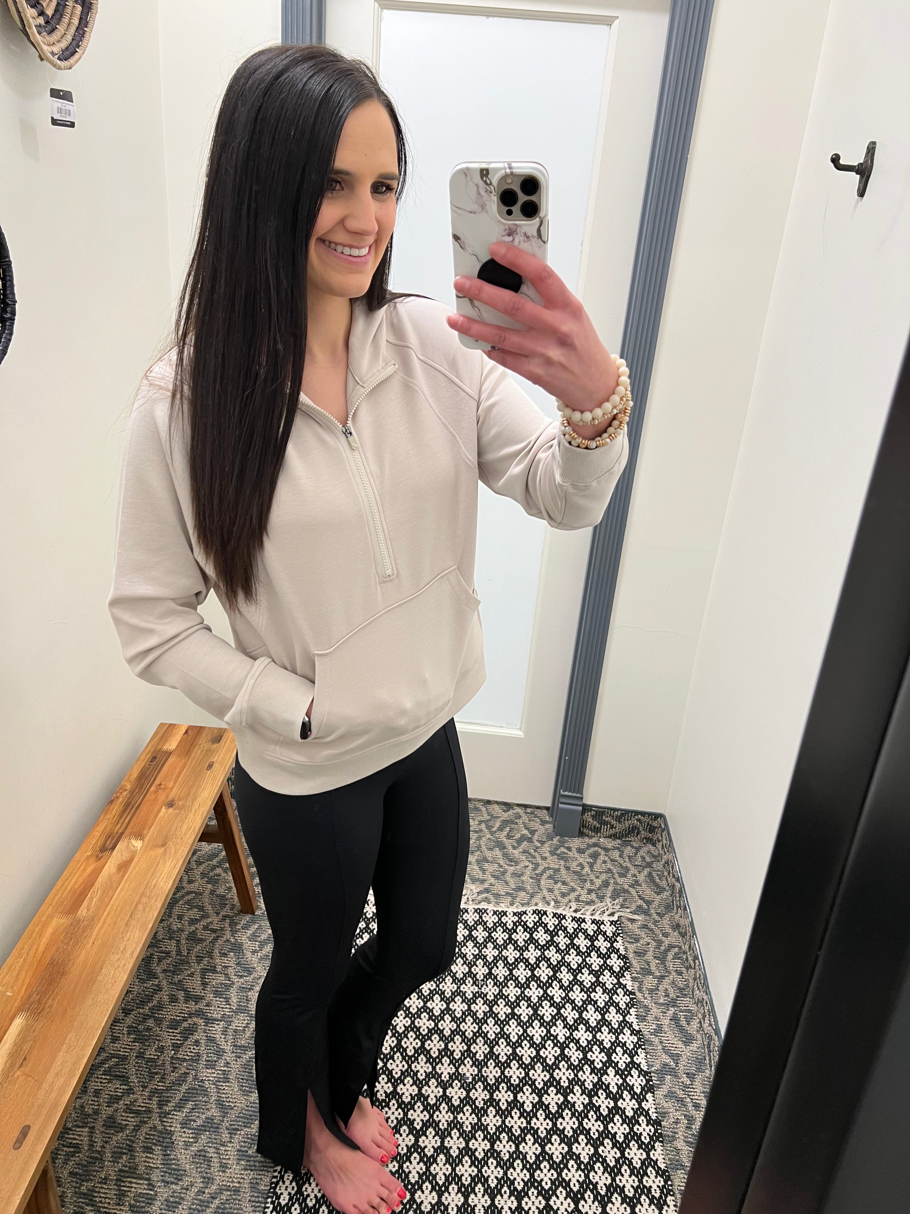 Venice Mid-Rise Leggings with Front Slits Bottoms- Leggings MONO B