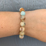 Amazonite & Gold Chain Bracelet Jewelry- Bracelets WHAT'S HOT