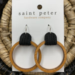 Wood Circle Earrings - Lg Jewelry - Earrings St. Peter Hardware