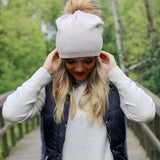 Fine Knit Angora Slouchy Hat Accessories - Hat PRETTY SIMPLE WHOLESALE
