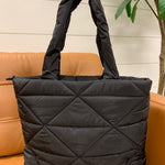 Black Quilted Shopper Bag Bags- Purses CHINESE LAUNDRY